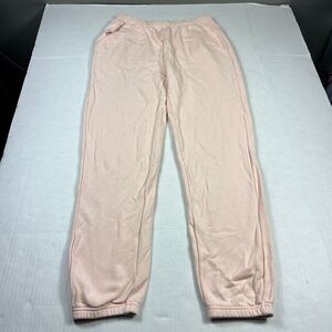 Something Navy Jogger Sweatpants Pink Soft Casual Lounge Relaxed Cozy Pull On M